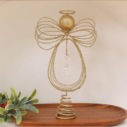 Sparkling Christmas Tree Top Angel Decoration Xmas Tree Top Ornament New Year
