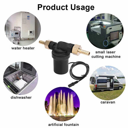 12V Cold Hot Water Pump Solar Circulation Brushless Motor 1/2" Couplers 800L/H