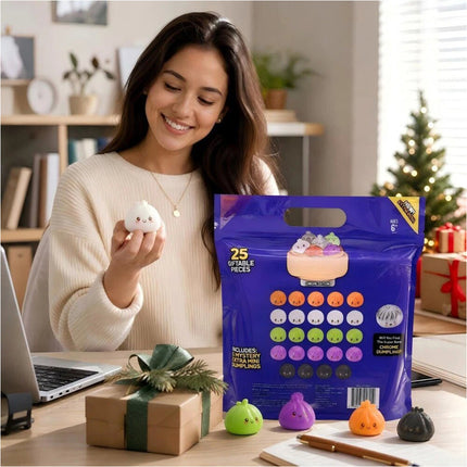 Crazy Fun Extra Mini Mystery Dumpling Chrome Edition 25 Pack Xmas Gift
