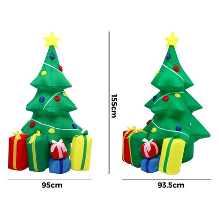Christmas Inflatable Tree Gifts 1.5M Xmas Decor LED Lights Outdoor