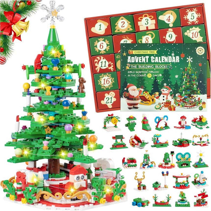 Advent Calendar 24 Days Xmas Countdown Gift Christmas Tree Building Toy Set ST-21