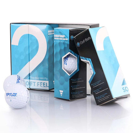 12Pcs/Dozen 2 Layers Golf Balls White Ball Ultimate Straight 75% Self Correcting