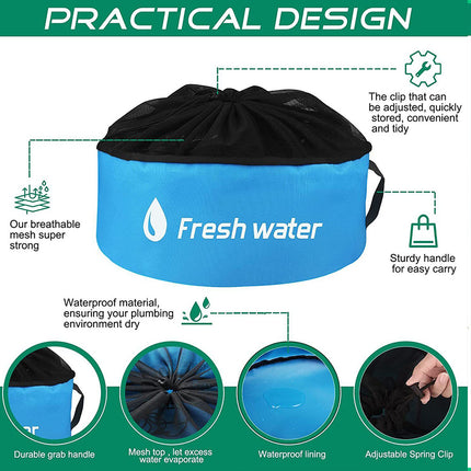 4pcs Caravan Hose Bags Water Hose Storage Bag Camping RV Cable Cords Organizer