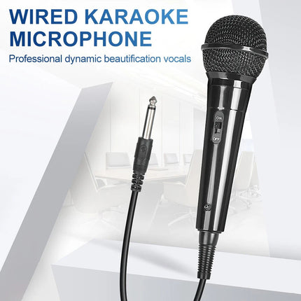Handheld Wired Microphone Cardioid Dynamic Vocal Mic with 3M Cable for Karaoke