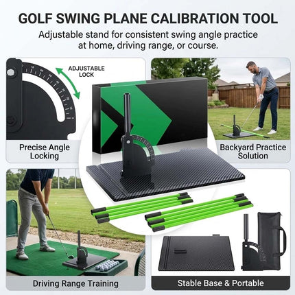 Golf Alignment Sticks and Angle Holder Set with Portable Bag,Golf Swing Training