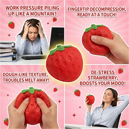 Squishy STRAWBERRY 16cm Extra Large Fidget Toy Squishy