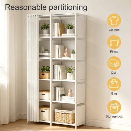 Floor Standing Bookshelf Storage Cabinet For Home Living Room Bedroom Clothes