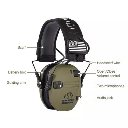 Electronic Earmuff Shooting Ear Protection Hearing Muff Slim Anti-noise