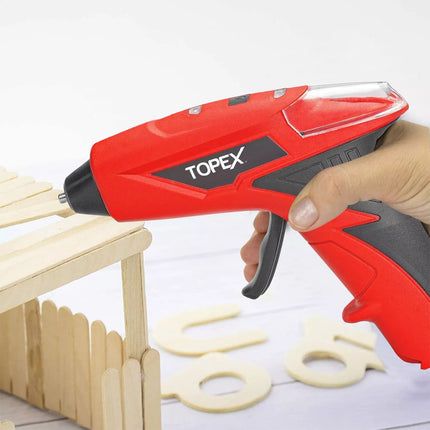 4V Cordless Hot Melt Glue Gun w/ 15Pcs Premium Glue Sticks Lithium Power