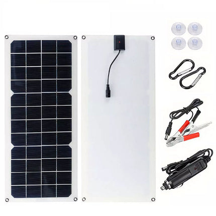 30W Solar Panel Trickle Charger 12V Battery Charger for RV Boat Car Camping Flex