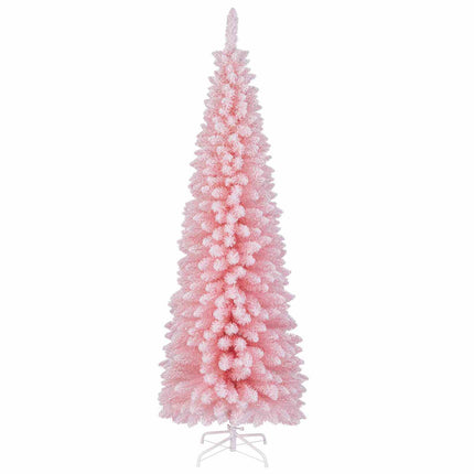 1.8M Pink Christmas Tree Slim Pencil Unlit Corner Xmas Decor for Seasonal Carnival