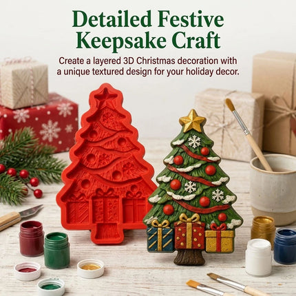 DIY Christmas Tree Resin Mold And Paint Craft Kit Reusable 3D Casting Molds