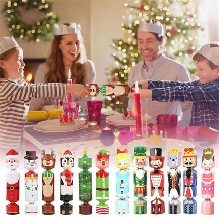 48Pack Christmas Bon Bon Set Xmas Holly Berries Luxury Premium Crackers Gift Toy