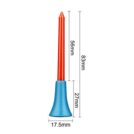 200pcs 83mm Golf Tees Multi Color Plastic With Rubber