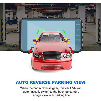 Dash Cam 4 Inch LCD Car DVR Driving Recorder Dual Lens Camera 1080P Vehicle Video