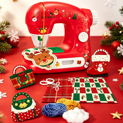 Mini  Electric Sewing Machine Toy Boost Creativity DIY Christmas Gifts