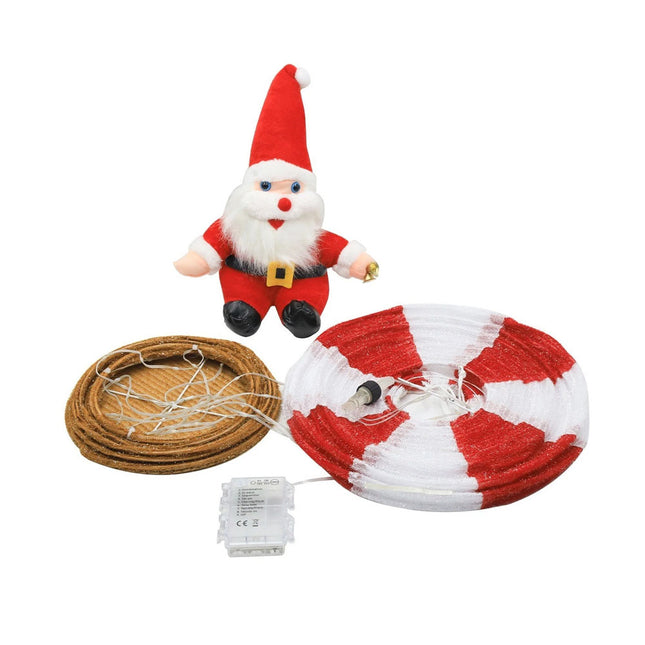 100cm Christmas Santa Claus Hot Air Balloon Lantern, Xmas Decoration AU