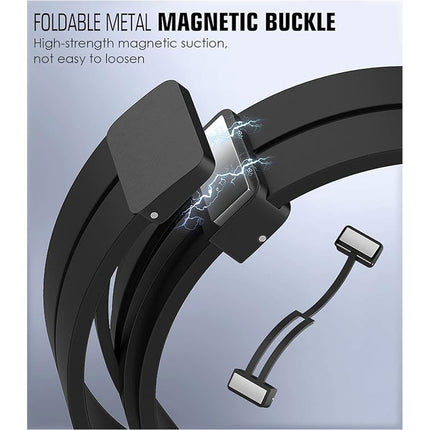 Black Samsung Galaxy Watch Band Strap Series 7 6 Classic 5 Pro 4 40mm 44mm Silicone 47