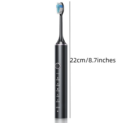 Sonic Electric Toothbrush USB Rechargeable With 8 Brush Heads 6 Modes Timer Case