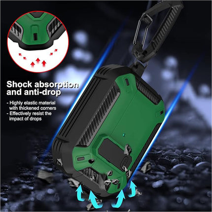 Green Armor Case FOR Apple AirPods Pro, Heavy Duty Shockproof Earphone Protective Cover