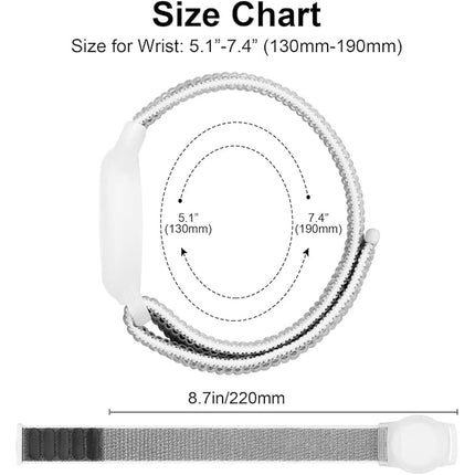 2Packs Apple AirTag Case Wristband Protective Cover Grey and Black