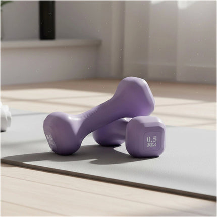 Women's Bone-Shaped Dumbbell Rubber Coated for Home Gym Use Fitness Equipment