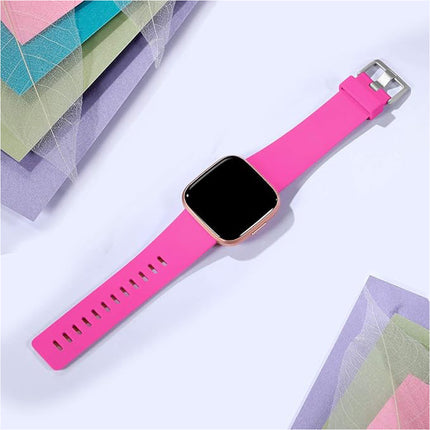 Hot Pink Fitbit Versa 2 Watch Repacement Silicone Sport Fitness Band Strap Wristband Lite