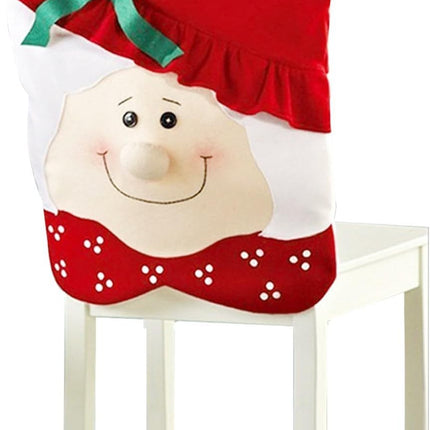 6x Christmas Cute Lady Santa Hat Chair Covers Dinner Home Décor Ornaments Gift