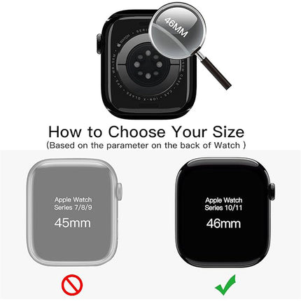 Case with Screen Protector for Apple Watch Series 11/10 46mm Built-in Tempered Glass 2 Pack Blue
