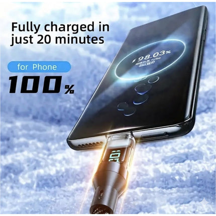 1m Type-C to Type-C Braided 100w Fast Charging Cable Charger Data
