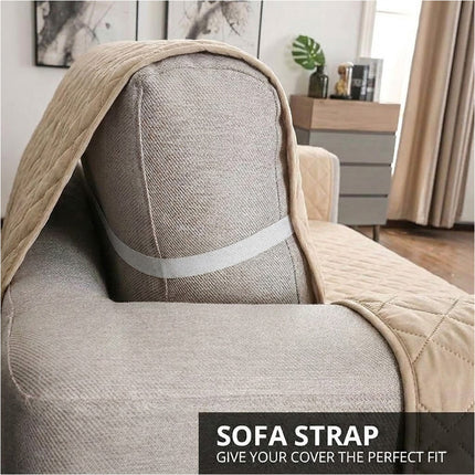 Sofa Cover Quilted Couch Covers Lounge Pet Protector Slipcovers Beige
