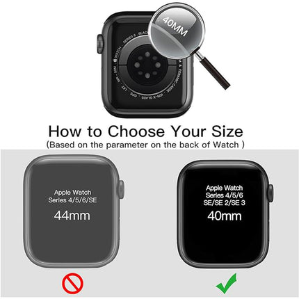 Case with Screen Protector for Apple Watch SE 3/2/1 (2025/2022/2020) / Series 6 5 4 40mm Built-in Tempered Glass 2 Pack Clear