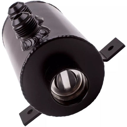 0.75L Oil Catch Can AN10 Baffled Engine Oil Catch Can 750ml Oil Catch Tank Black