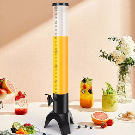 1Pack Beer Tower Dispenser Clear Beverage Tower Dispenser Removable Ice Tube