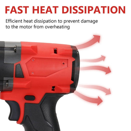 Impact Wrench 1/2" 450Nm Cordless Brushless Power Tool Construction Car Repair