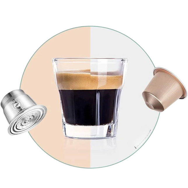 3pcs Stainless Steel Coffee Capsule Cup Reusable/Refillable Pod For Nespresso Machine