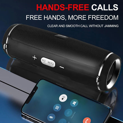 200W Portable Bluetooth Speaker IPX2 Waterproof Outdoor HIFI Pillar Speaker Subw