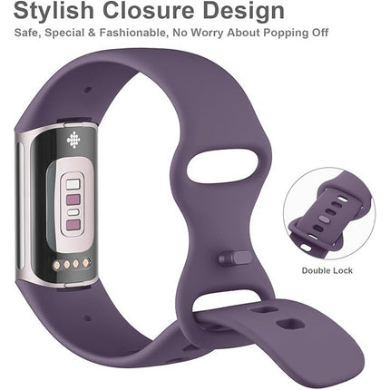 Purple Replacement Bands for Fitbit Charge 5 6 Band Tracker Fitness Strap Wristbands