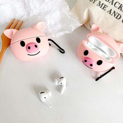 Shockproof Cartoon Silicone Case Cover For Airpods Pro Pinky Pig