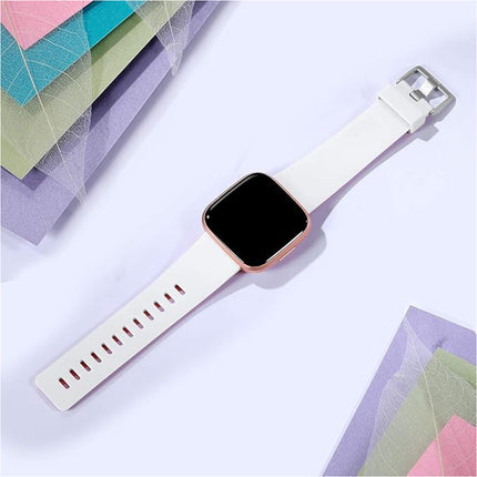 White Fitbit Versa 2 Watch Repacement Silicone Sport Fitness Band Strap Wristband Lite
