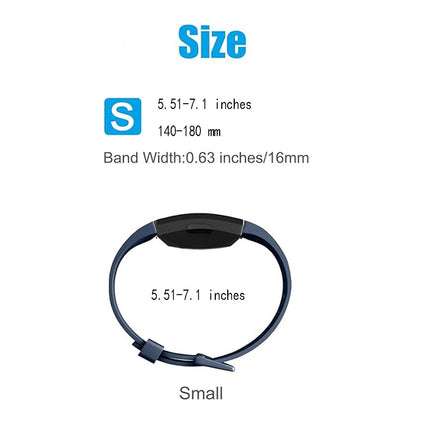 Fitbit Inspire HR Replacement Band Soft Silicone Sports Wrist Smart Watch Strap Black