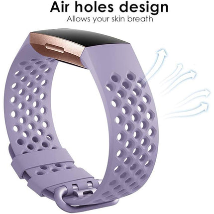Fitbit Charge 3 4 Watch Soft Silicone Sports Replacement Band Wrist Strap Lavender