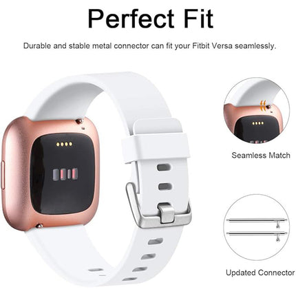 White Fitbit Versa 2 Watch Repacement Silicone Sport Fitness Band Strap Wristband Lite