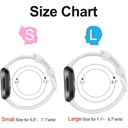White Fitbit Versa 2 Watch Repacement Silicone Sport Fitness Band Strap Wristband Lite