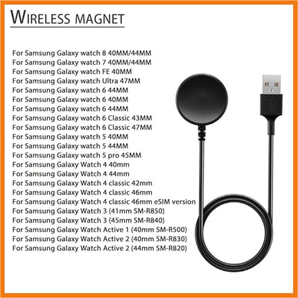 for Samsung Galaxy Watch 8 7 Ultra FE 6 6 Classic 5 pro Watch Charger Galaxy 4 4 Classic 3 Active1  Active2 Wall USB