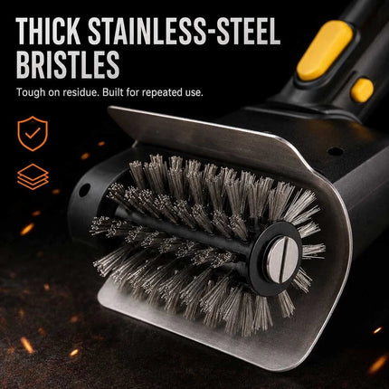 Cordless Electric BBQ Grill Brush Cleaner 1100RPM Rechargeable Stainless Steel