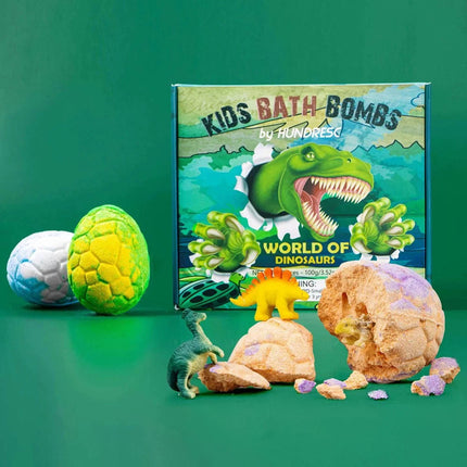 6PC/Box Dinosaur Bath Bombs for  with Surprise Inside, Natural Dino Egg Bath