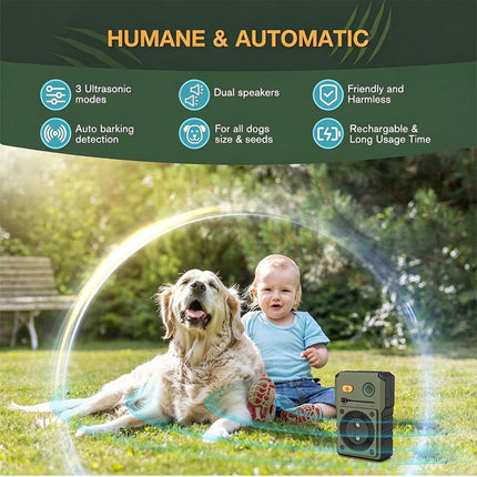 Outdoor Anti Bark Device Ultrasonic Dog Barking Control Stop Repeller Trainer