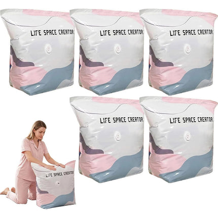 Large No-Pump 3D Vacuum Storage Bags Suitable for Bedding, Clothes, Travel