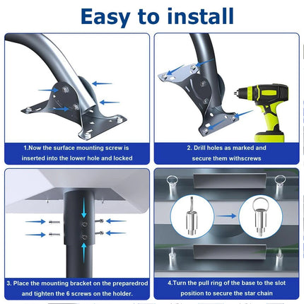 Starlink Gen3 Roof Wall Pole Mounting Kit, Compatible with Standard Satellite Dish